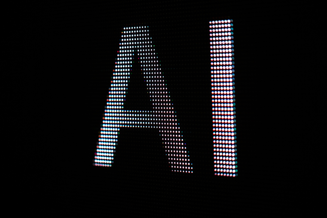 AI letter in billboard screen